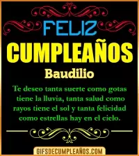 GIF Frases de Cumpleaños Baudilio